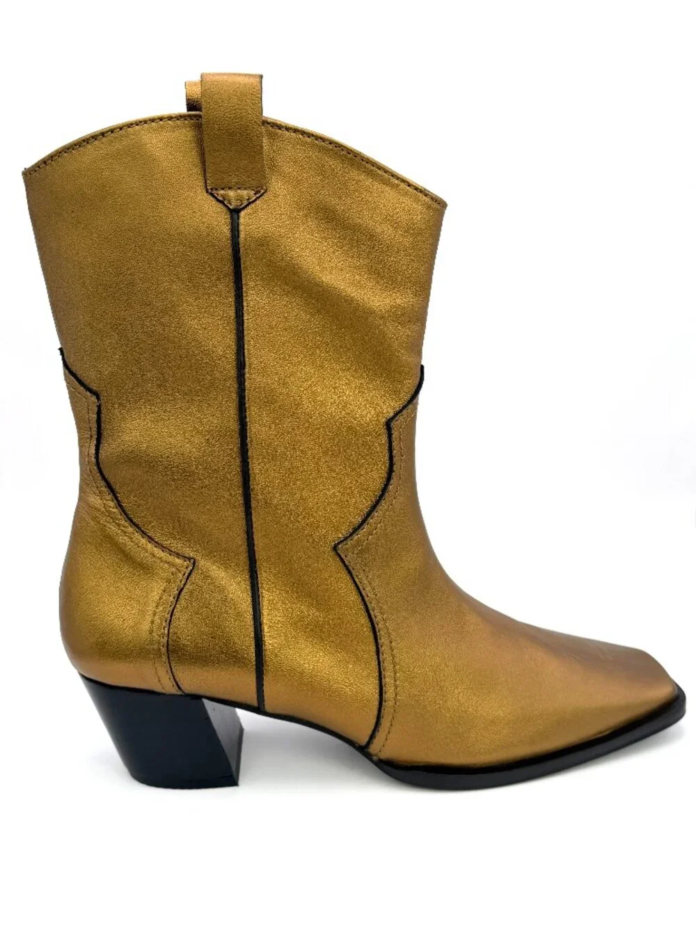 Castaner Denise 118 Women's Tan Leather Western Ankle Boots US 9 M NIB